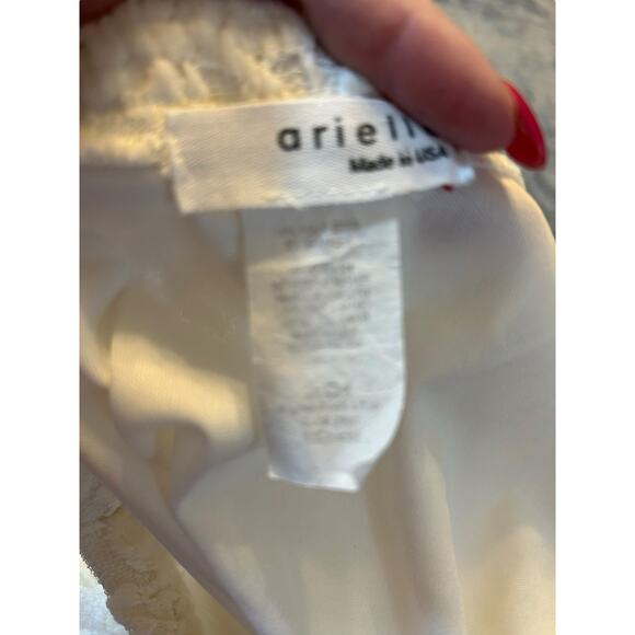 Ariella White Lace Strapless Romper - Size Small - Picture 9 of 11